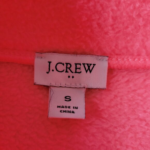 J Crew Fleece Sherpa Neon Pink Tortoise Button Pullover Sweater, Women’s S, Soft - Picture 5 of 8